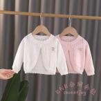  Kids вязаный кардиган болеро девочка весна длинный рукав тонкий короткий простой KNK( АО ) модный симпатичный ребенок одежда рекомендация 