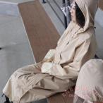 レディースレインコートロングポンチョリュ