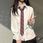  школьная рубашка женщина студент форма блуза короткий рукав / длинный рукав KNK( АО ) угол воротник плиссировать ввод с карманом no- утюг одноцветный женский форма рубашка 