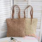 かごバッグ レディース 草編み 大容量 ハンドバッグ KNK(株） 編みバック かばん カバン ショルダーバッグ サマーコーデ おしゃれ 旅行 ビーチ