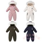 スキーウェア キッズ つなぎ ジャンプスーツ ファー付き KNK(株) ベビー 冬 90 100 110 120 スノーウェア 女の子 男の子 子供 中綿 カバーオール
