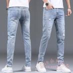  мужской Denim обтягивающий брюки большой размер стрейч тонкий KNK( АО ) повреждение обработка джинсы casual 20 плата 30 плата 40 плата 50 плата прекрасный ножек ножек длина красивый . тоже 