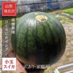 スイカ 小玉スイカ 【高橋農園】ひとりじめBONBON ２玉 4〜5kg 優 尾花沢 訳あり 家庭用 山形県  ひとりじめボンボン《7/中旬〜7/下旬より出荷》