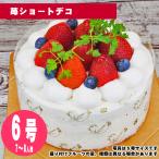 ショッピングバースデーケーキ 【母の日】【誕生日ケーキ・バースデーケーキ】苺ショートデコ　6号（18cm）7〜8人用【店頭受取専用商品】【メッセージプレート＆ローソクつき】