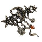 アンティーク調 アートムーンピンブローチ ブローチ ピン 全3色