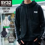 アウトレット SY32 パーカー ジップ フーディー スウェット SIDE LINE SWEAT ZIP HOODIE 9114