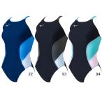(ネコポス可)ミズノ(MIZUNO) 女性用 練習用水着 エクサスーツウイメンズミディアムカット N2MAB761