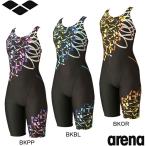 アリーナ(ARENA) 女性用 フィットネス水着 アクアエクサ ウイメンズフィットネスワンピーススパッツ(オープンバック・ハーフレッグ・ぴったりパッド) AS5FWF15L