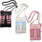 DaisyRico デイジーリコ Coquette レースアップリボン スマホポシェット DR17-35 ブラック / おしゃれ 長持ち 便利 使いやすい おすすめ 国内メーカー製