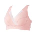 犬印 マタニティ ラクなのに美バストハーフトップ 授乳用(産前・産後) カシュクールタイプ ピンク L / おしゃれ  可愛い レディース 女性 カワイイ