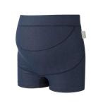 犬印 マタニティ デニムらくばきパンツ妊婦帯 1枚履きOK ボクサータイプ ネイビー L HB8407 / 安全安心の国内メーカー直送便