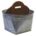 彩か(SAIKA) 花器 UTSUWA(器) Tin バスケット Wood Bar CPG-43 / おしゃれ 便利グッズ 長持ち 使いやすい おすすめ