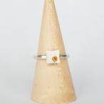 紅女シルバーシトリンリング