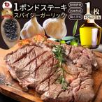 ショッピング牛肉 オージー 焼肉 牛肉 肉 スパイシー ガーリック ステーキ 1ポンド ワンポンド ワンポンドステーキ 牛肩ロース 450g メガ 熟成肉 BBQ グルメ キャンプ キャンプ飯