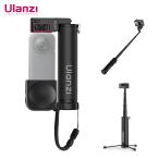 Ulanzi MT98 自撮り棒 折りたたみ式 アクションカメラ自撮り棒 三脚 目に見えない 1/4インチネジ 角度調節可能 5階伸縮 コンパクト 延長一脚ポール 軽量