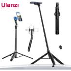 Ulanzi TT88 自撮り棒 Magsafe対応 2in1 スマホ 三脚 じどり棒 オーバーヘッド スマホスタンド iPhone/android対応 軽量 360°+270°回転 360°パノラマ撮影　黒