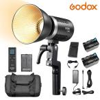 ショッピングカメラ機材 正規代理店品 Godox ML60bi リモコン バッテリー2個 ＋充電器付き 手持ち式LEDビデオライト バイカラー