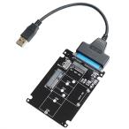 mSATA M key M.2 NGFF SSD to SATA アダプターカード + USB コンバーター