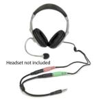 StarTech.com ヘッドフォン/マイク用ジャック付ヘッドセット対応アダプタ 4極ミニプラグ (オス)-2x 3極ミニジャック (メス) MUYHSMFF