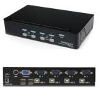 StarTech.com профессиональный 4 порт одиночный VGA дисплей соответствует USB подключение KVM переключатель / PC персональный компьютер CPU переключатель 4 порт USB ступица встроенный SV431USB