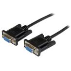 StarTech.com 2m RS232Cシリアルクロス/ヌルモデムケーブル メス(DB-9/D-Sub9ピン) ‐ メス(DB-9/D-Sub9ピン) ブラック SCNM9FF2MBK