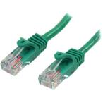 StarTech.com 0.5m カテゴリー5e LANケーブル グリーン RJ45コネクタ(ツメ折れ防止カバー付き) イーサネット対応Cat5e UTPケーブル 45PAT50CMGN