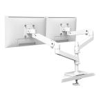 エルゴトロン LX Pro モニターアーム デスクマウント デュアル 縦/横型 2画面 ホワイト グロメットマウント 24インチ(3.6-20kg)まで VESA規格対応 45-710-290
