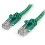 StarTech.com 1m カテゴリー5e LANケーブル グリーン RJ45コネクタ(ツメ折れ防止カバー付き) イーサネット対応Cat5e UTPケーブル 45PAT1MGN