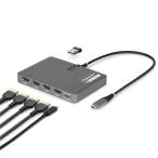 StarTech.com ドッキングステーション/USB-C接続/4画面/4K60Hz HDMI/100W USB PDパススルー充電/1ポート USB-A/ノートPC用USB Type-Cハブ QUAD-USB-HDMI-ADAPT