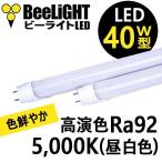 高演色 LED蛍光灯 グロー式工事不要 40W形 直管タイプ1198mm G13 Ra92 16W 昼白色 (5000K)両側給電方式  2年保証 BTL16-Ra92-5000K-1200 BeeLiGHT 同梱不可