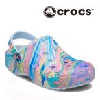 ショッピングバヤ クロックス CROCS サンダル レディース バヤ ラインド プリンテッド クロッグ ユニセックス 大人 室内外兼用 冬 205975-4KV ブルー マーブル ミネラル/マルチ