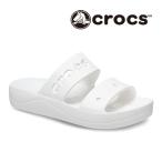 ショッピングバヤ クロックス CROCS サンダル レディース バヤ プラットフォーム サンダル Baya Platform Sandal 厚底 定番 人気 軽量 ロゴ 女性用 208188-100 ホワイト 白