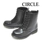 北海道発 CIRCLE サークル 靴 ブーツ 42501 ブラック 8ホール ウインターブーツ サイドファスナー 防寒 撥水 秋 冬靴 婦人 レディース