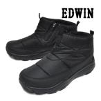 ダウンブーツ メンズ EDWIN エドウィン 靴 ブーツ スノーブーツ ウィンターブーツ カジュアルブーツ ファスナー付 防水 防寒 防滑 冬靴 男性 EDM 5700 ブラック