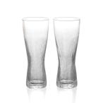 藍花×田島硝子 雪化粧 ビアグラス 