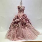  б/у цветное платье Princess розовый свободный размер C-367