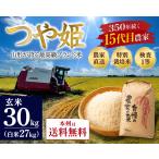 本場 山形県 庄内産 農家直送だからできる産地価格　新米 つや姫 米 [送料無料] 山形県 令和7年産 特栽米 １等米 玄米30kg 農家直送  [精米無料] 農薬5割以上低減