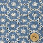  цветок Hexagon / голубой ( Denim .... ткань )