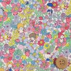ハローキティ×リバティ・ファブリックス タナローン『Fruit Grove フルーツ・グローブ』グリーン&ピンク(DC33496/J24A)