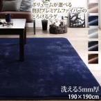 人気ラグ ボリュームが選べる 贅沢プレミアムファイバー とろけるラグ 洗える 5mm厚ウレタン入りタイプ 190×190cm gran