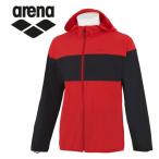【ポイント10倍】 アリーナ 水泳 ラッシュパーカー パラシェル メンズ ASN-1434-RED
