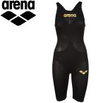 アリーナ 水泳 ハーフスパッツオープンバック 競泳 水着 レディス FAR-9504W-BKBG 返品不可