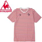 【ポイント10倍】 ルコック 半袖ボーダーシャツ メンズ QMMRJA01-RED