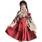 和服 着物 和装 大正ロマン コスプレ 仮装 衣装 ワンピース 女装 浴衣 少女風 レディース かわいい 花柄 ショート丈 ロング丈 S-L