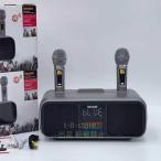 家庭用カラオケ マイク付2本き 高音質カラオケセット Bluetooth対応 USB おうち カラオケスピーカー 歌 練習 一人カラオケ デュエット