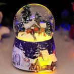 クリスマスオルゴール スノードーム 音楽付き LED 発光 オルゴール クリスマス装飾 水晶玉 株式会社錦冬の風景 置物 可愛い オシャレ クリスマス飾り