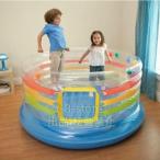 エアー トランポリン 直径182cm×86cm 耐荷重54kg 2人用 ボール入 屋内 屋外 子供 379