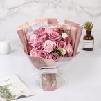 ソープフラワー 花束 プレゼント LED ライト付 送料無料 ブーケ 造花 花 ボックス ギフト 誕生日 スイーツ ホワイトデー US-006