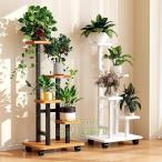 ショッピングガーデニング 花台 コーナー 3/4段式 竹製フラワースタンド 室内/ベランダ/玄関 フラワーラック リビングルーム/屋外 ガーデニング棚 植木鉢スタンド