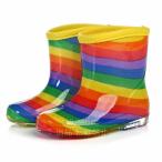 ショッピング長靴 キッズ 長靴 キッズ レインブーツ 男の子 女の子 カラフル レインボー マルチカラー
